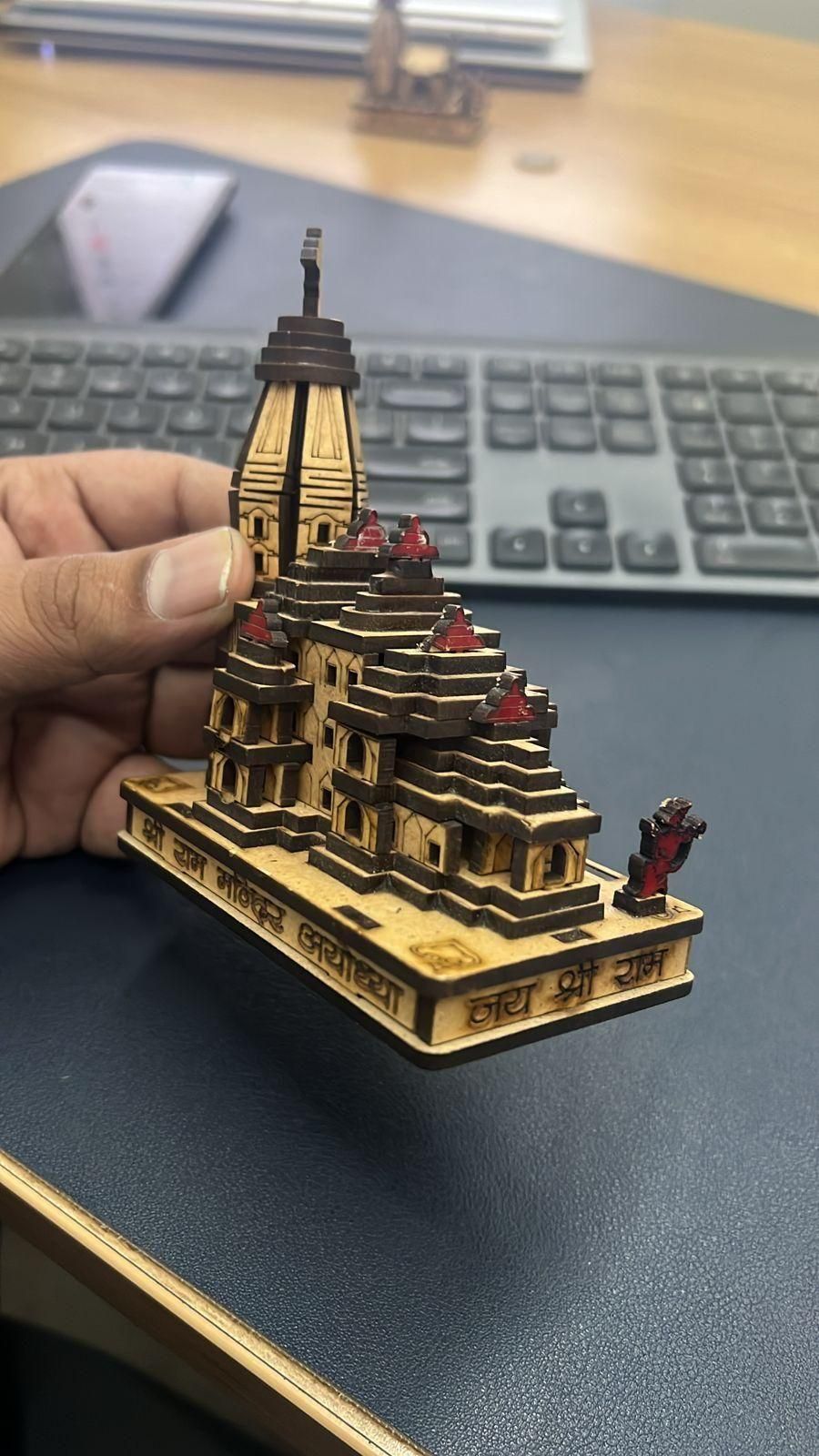 Decorative Showpiece Wood Temple for Gift